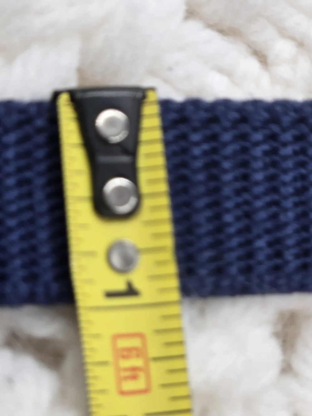 Men's Navy Woven Fabric Belt with Gunmetal Buckle